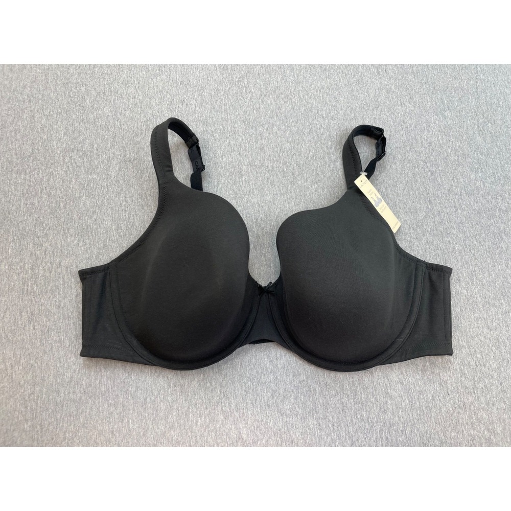 Cacique Bra Womens 46D Black Full Coverage Underwire Lined NWT